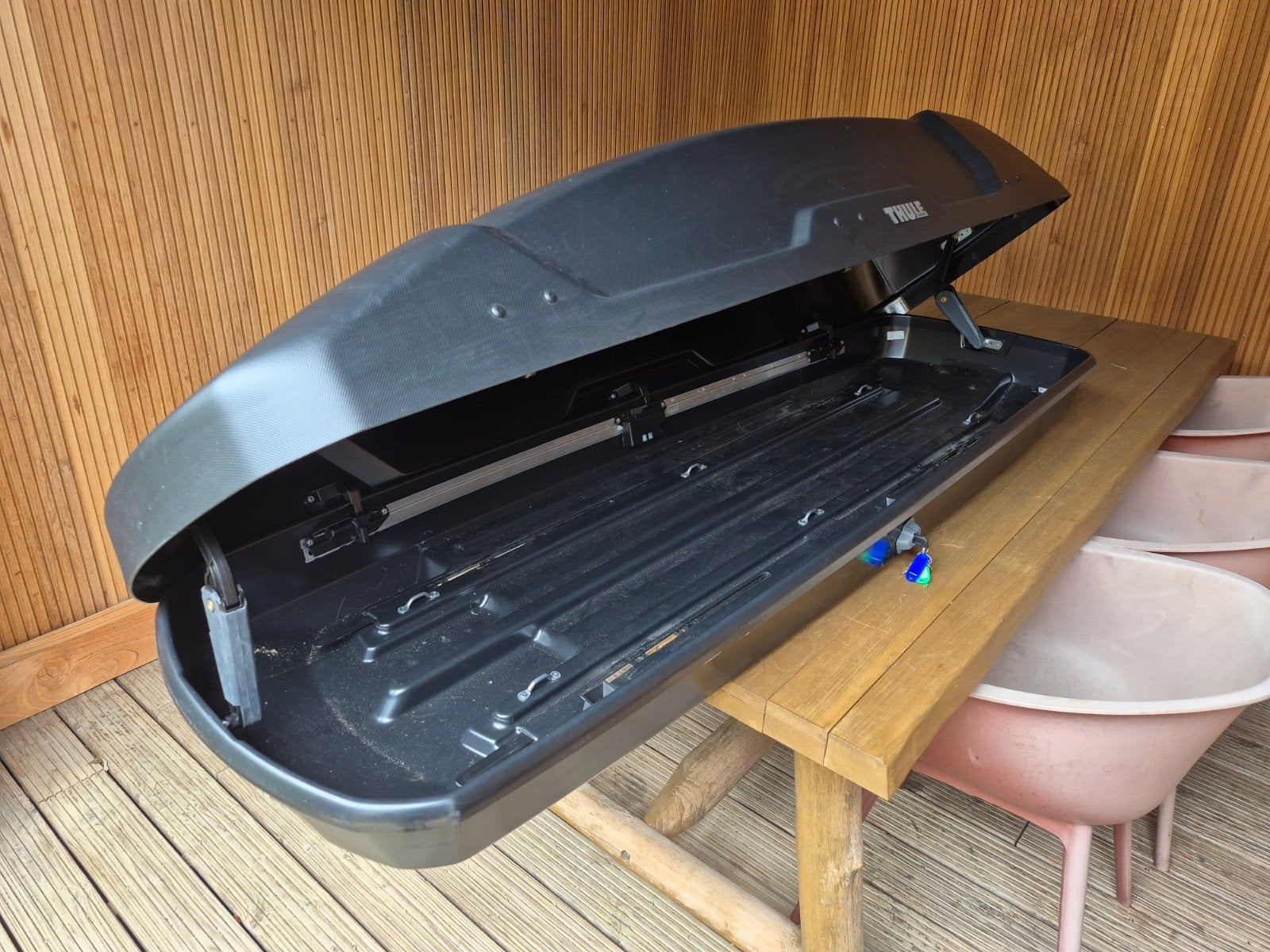 Thule Dakkoffer Force Xt sport aeroskin 300L, Ophalen, Zo goed als nieuw