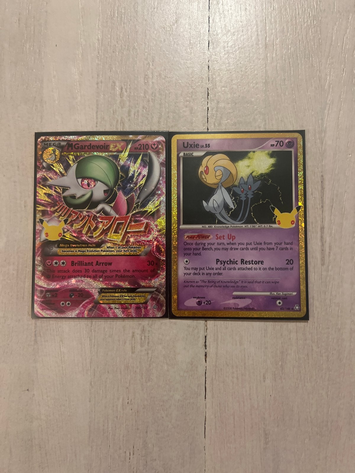 Pokémon Kaarten: Mega Gardevoir EX & Uxie (Celebrations), Ophalen of Verzenden, Zo goed als nieuw, Meerdere kaarten