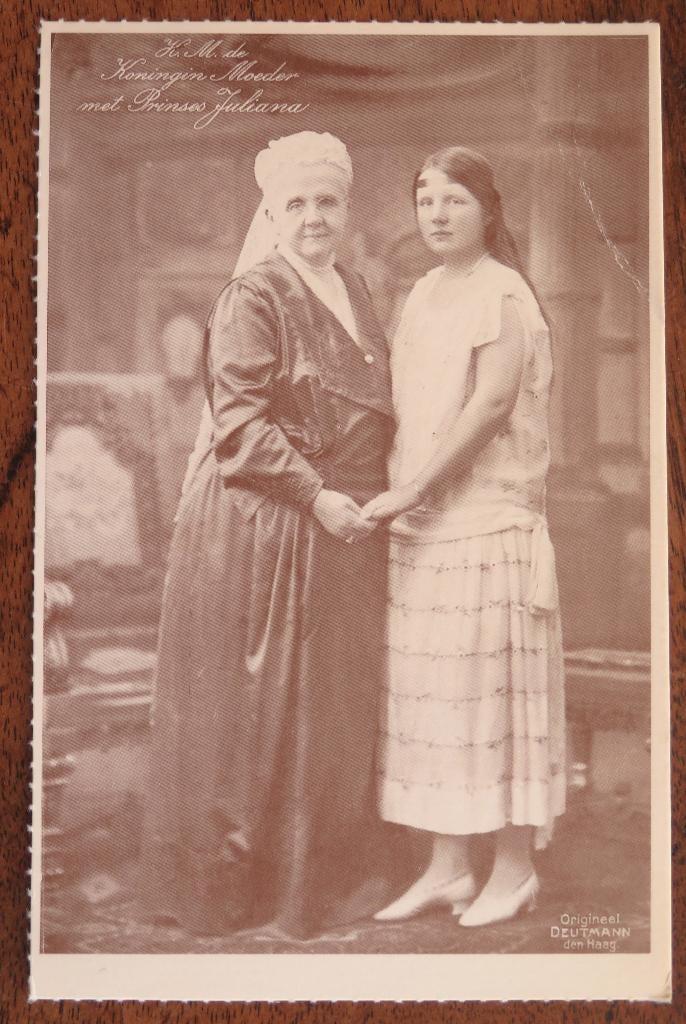 Koninklijk Huis: Koningin Moeder Emma met Prinses Juliana, Ophalen of Verzenden, Voor 1920, Noord-Brabant