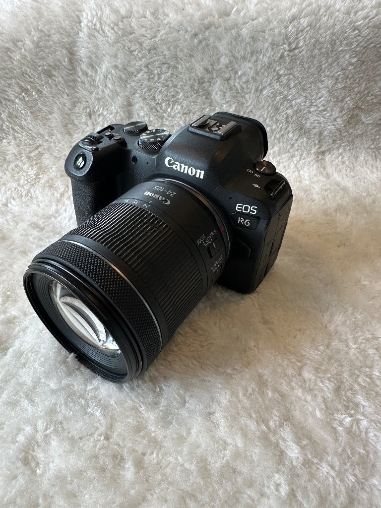 Canon R6 met RF 24-105 objectief, Bluetooth, Ophalen of Verzenden, Zo goed als nieuw, 20 megapixels