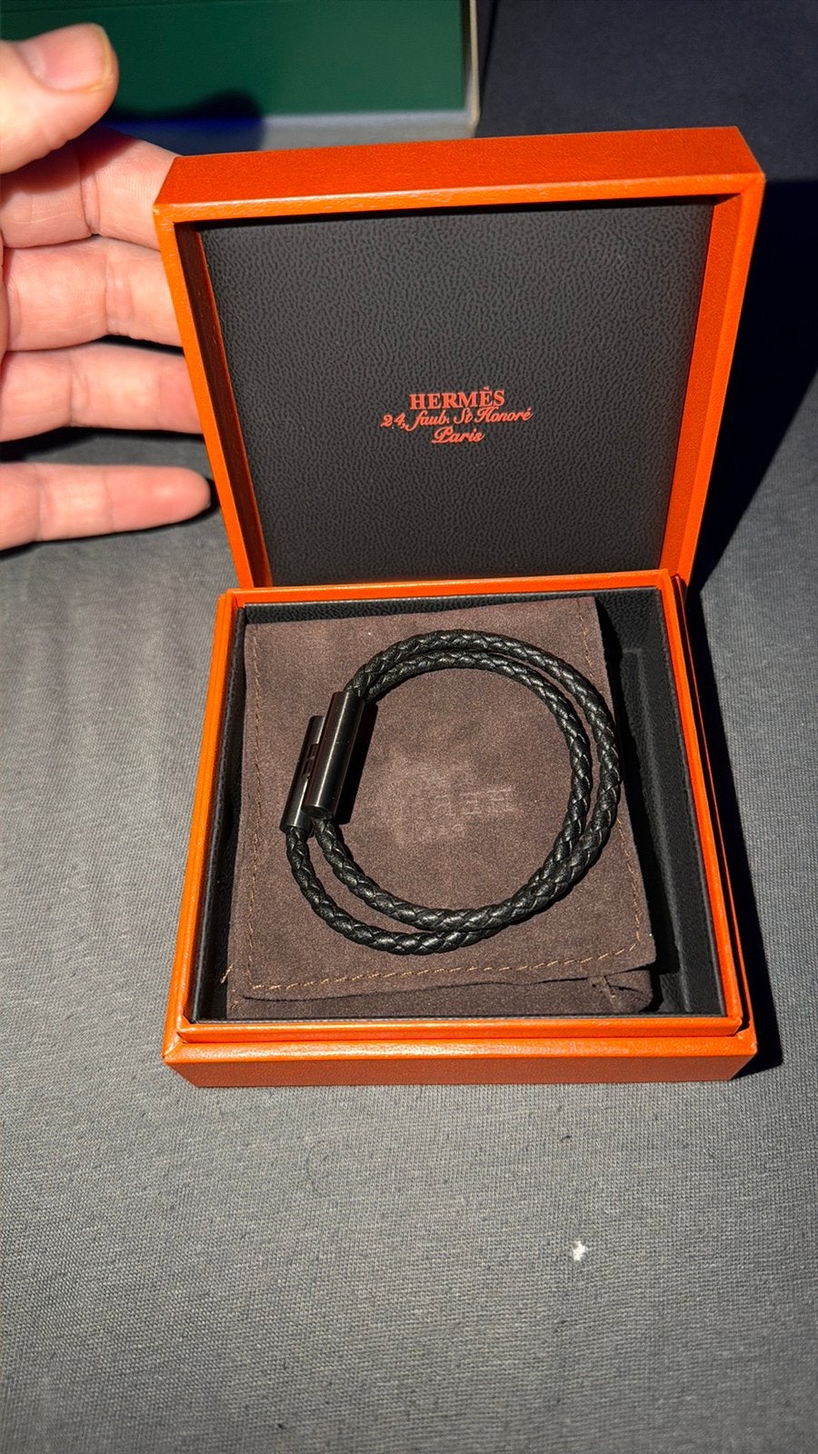 Hermes armband, Kleding | Heren, Ophalen of Verzenden, Zo goed als nieuw, Zwart