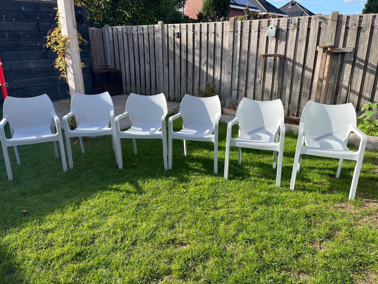 6x CLP Tuinstoel Diva Kunststof - licht grijs, Ophalen, Zo goed als nieuw, Kunststof