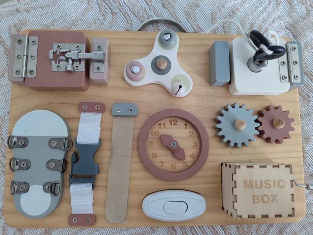 Baby Busy Board - Montessori Speelbord voor Ontwikkeling, Ophalen, Nieuw, Overige typen