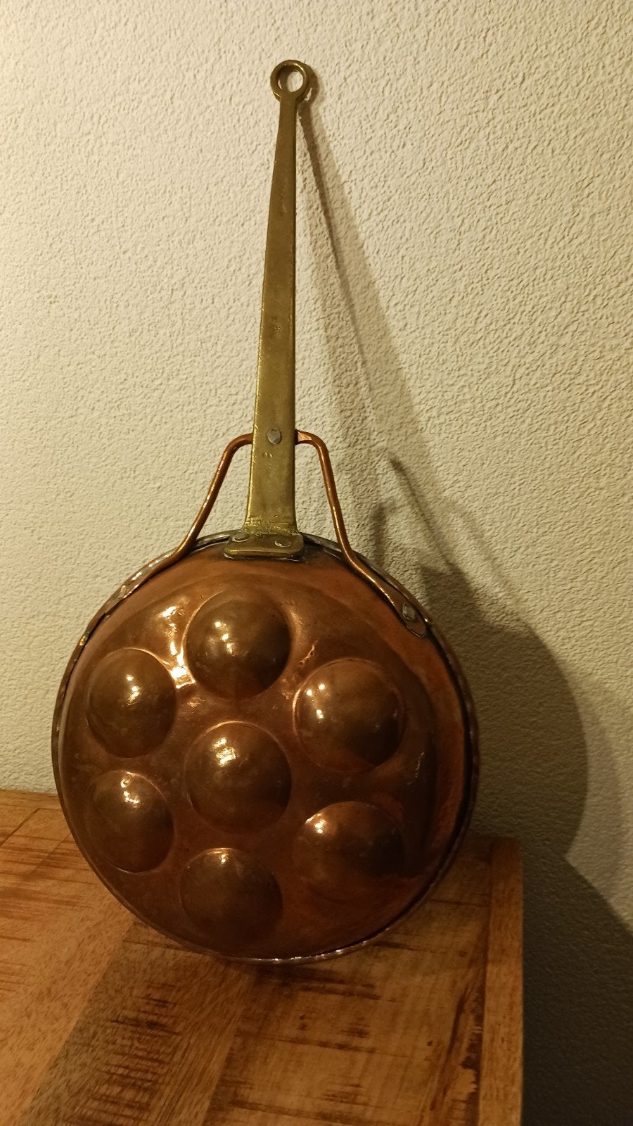 koperen poffertjespan, Antiek en Kunst, Ophalen of Verzenden, Koper