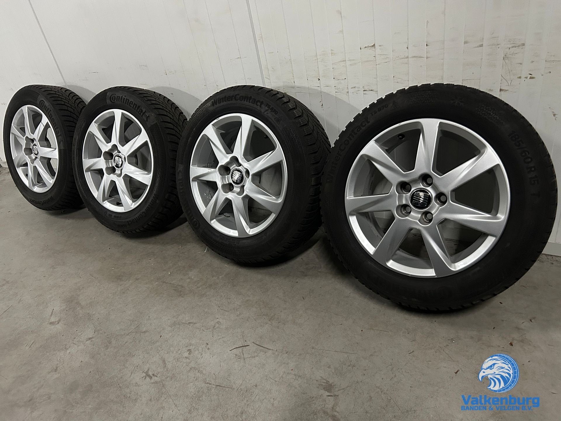 8mm! Originele Seat Ibiza 15 inch velgen 5x100 winterbanden, Auto-onderdelen, Banden en Velgen, Gebruikt, 15 inch, -, -