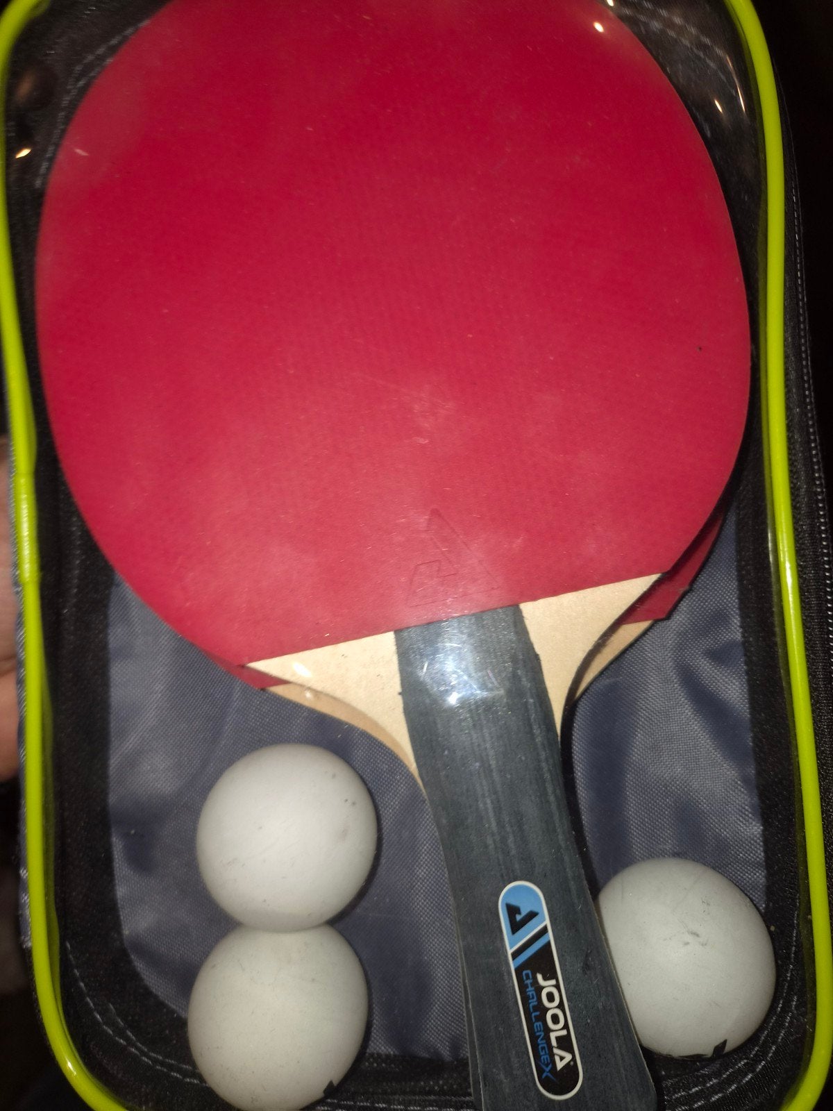 JOOLA Tafeltennisbatje met balletjes en hoes, Ophalen of Verzenden, Gebruikt, Net, Batje(s) of Balletje(s)