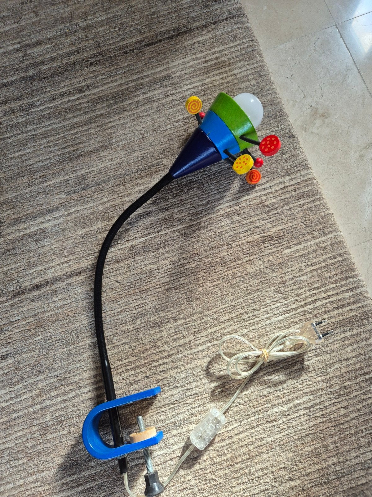 Haba vintage confetti bureau design lamp, Ophalen of Verzenden