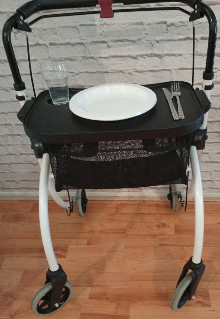 Rollator / Voedsel trolley, Ophalen, Lichtgewicht, Gebruikt