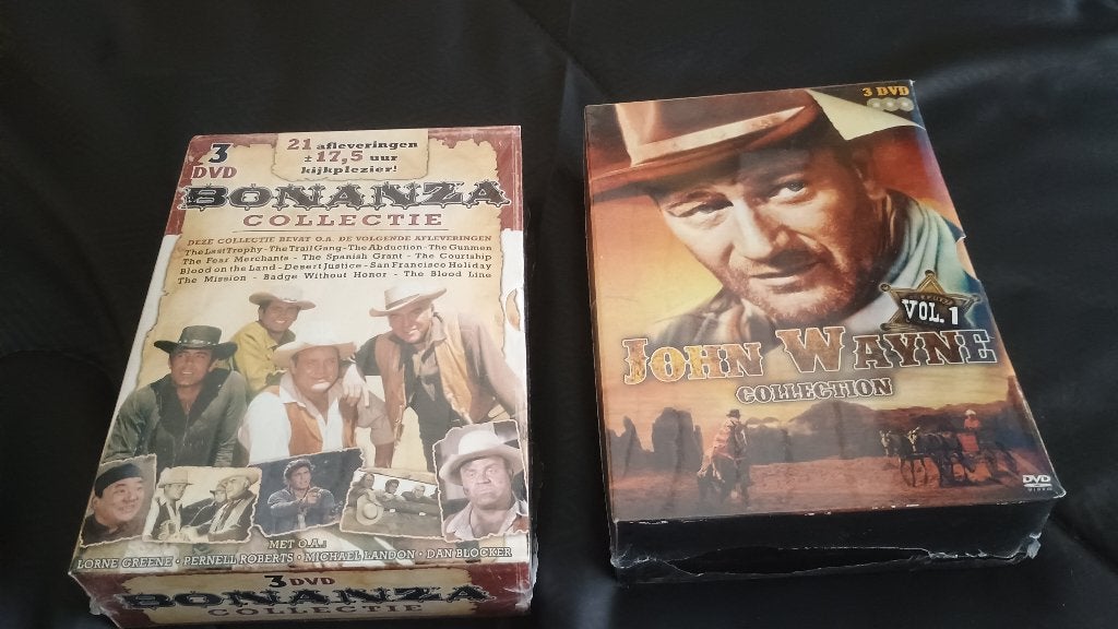 John Wayne en Bonanza dvd's (totaal 6, nog in folie), Ophalen, 1960 tot 1980, Alle leeftijden, Nieuw in verpakking