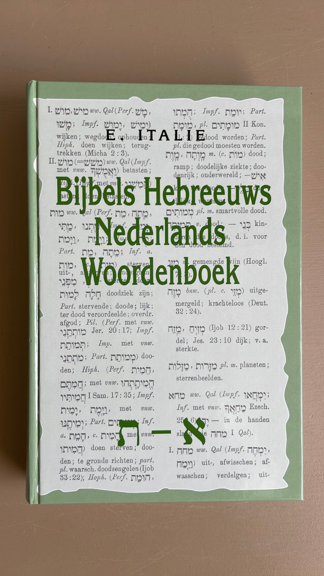 E. Italie.  Hebreeuws Nederlands woordenboek, Boeken, Ophalen of Verzenden, Zo goed als nieuw