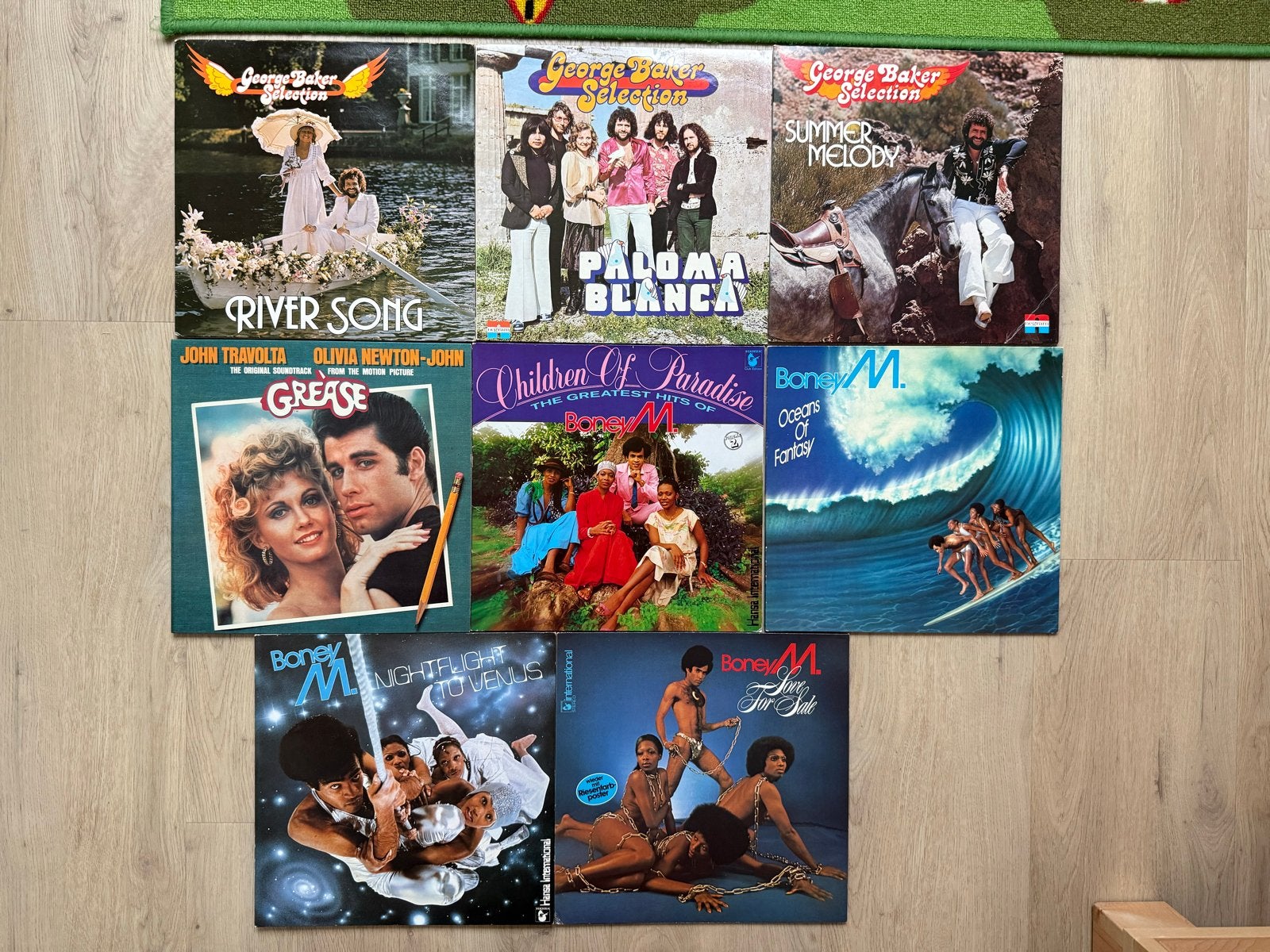 Diverse LP's: George Baker Selection, Grease, Boney M., LP, Gebruikt, Pop, Ophalen of Verzenden
