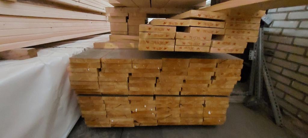 Vurenhout geschaafd, 130stuks 28x170x4800mm, Ophalen, 25 tot 50 mm, Zo goed als nieuw, 300 cm of meer