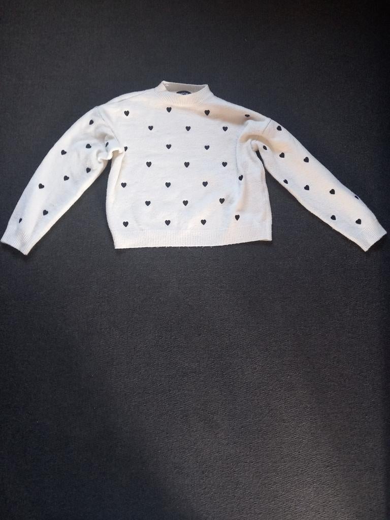 Wit hartjes shirt dames maat s, Kleding | Dames, Truien en Vesten, Ophalen, Wit, Zo goed als nieuw, Maat 36 (S)