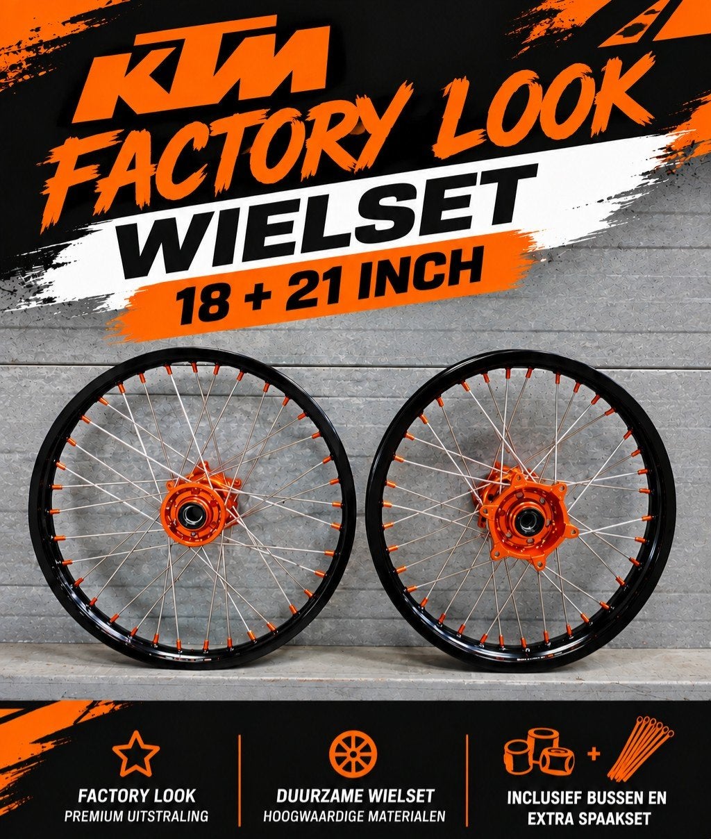 KTM exc exc-f factory look wielen 18 + 21, Motoren, Ophalen of Verzenden, Nieuw