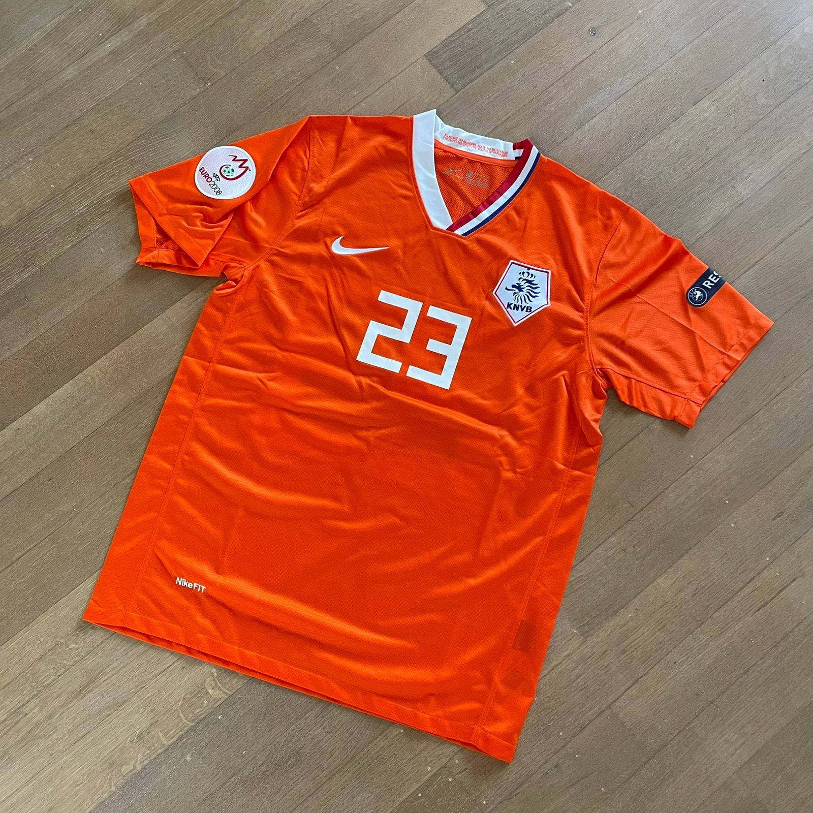 Nederlands elftal shirt 2008 van der Vaart #23, Sport en Fitness, Maat L, Ophalen of Verzenden, Zo goed als nieuw, Shirt