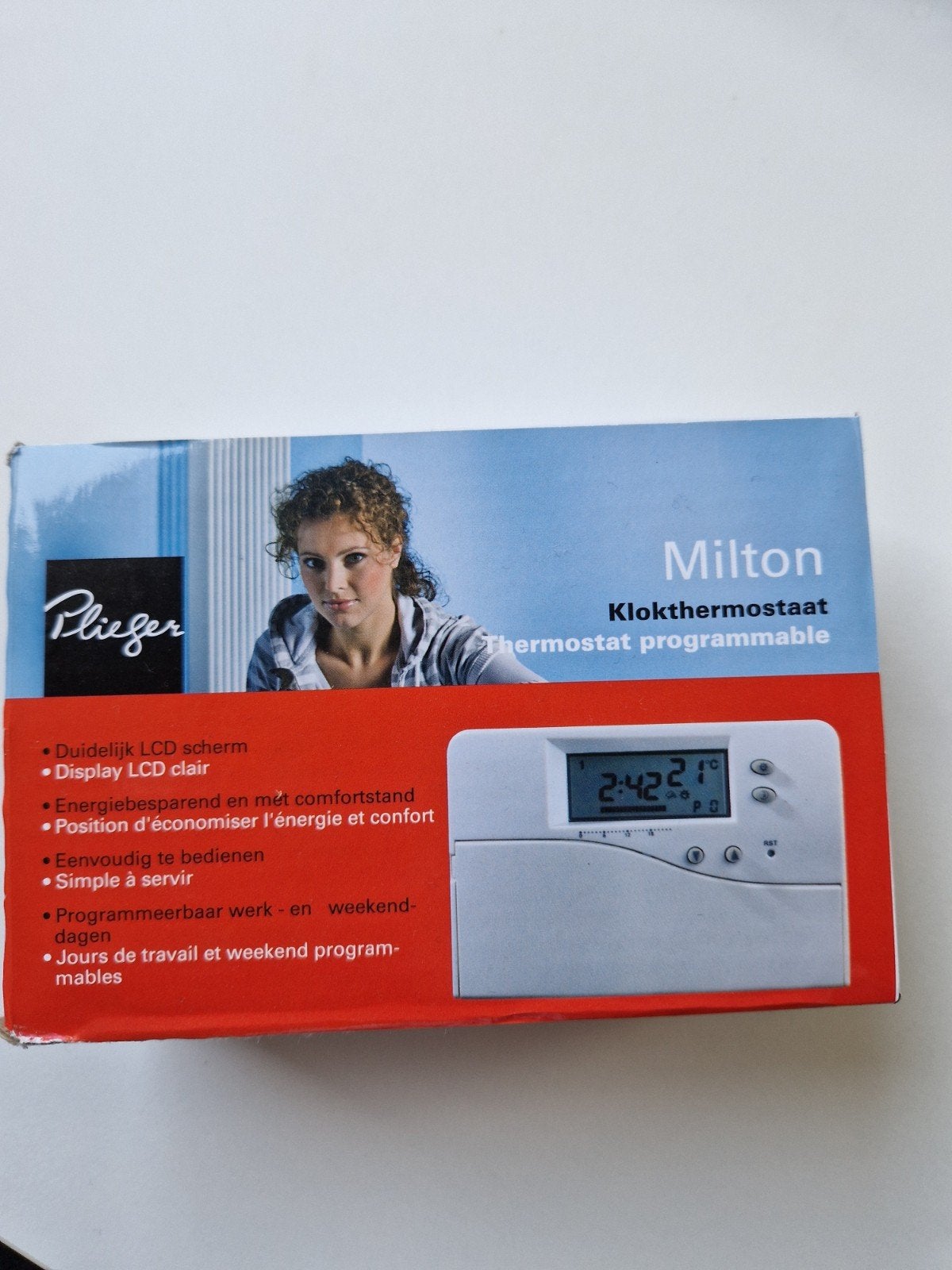 Pflieger Milton Klokthermostaat - Zo goed als nieuw, Doe-het-zelf en Verbouw, Ophalen of Verzenden, Slimme thermostaat, Zo goed als nieuw