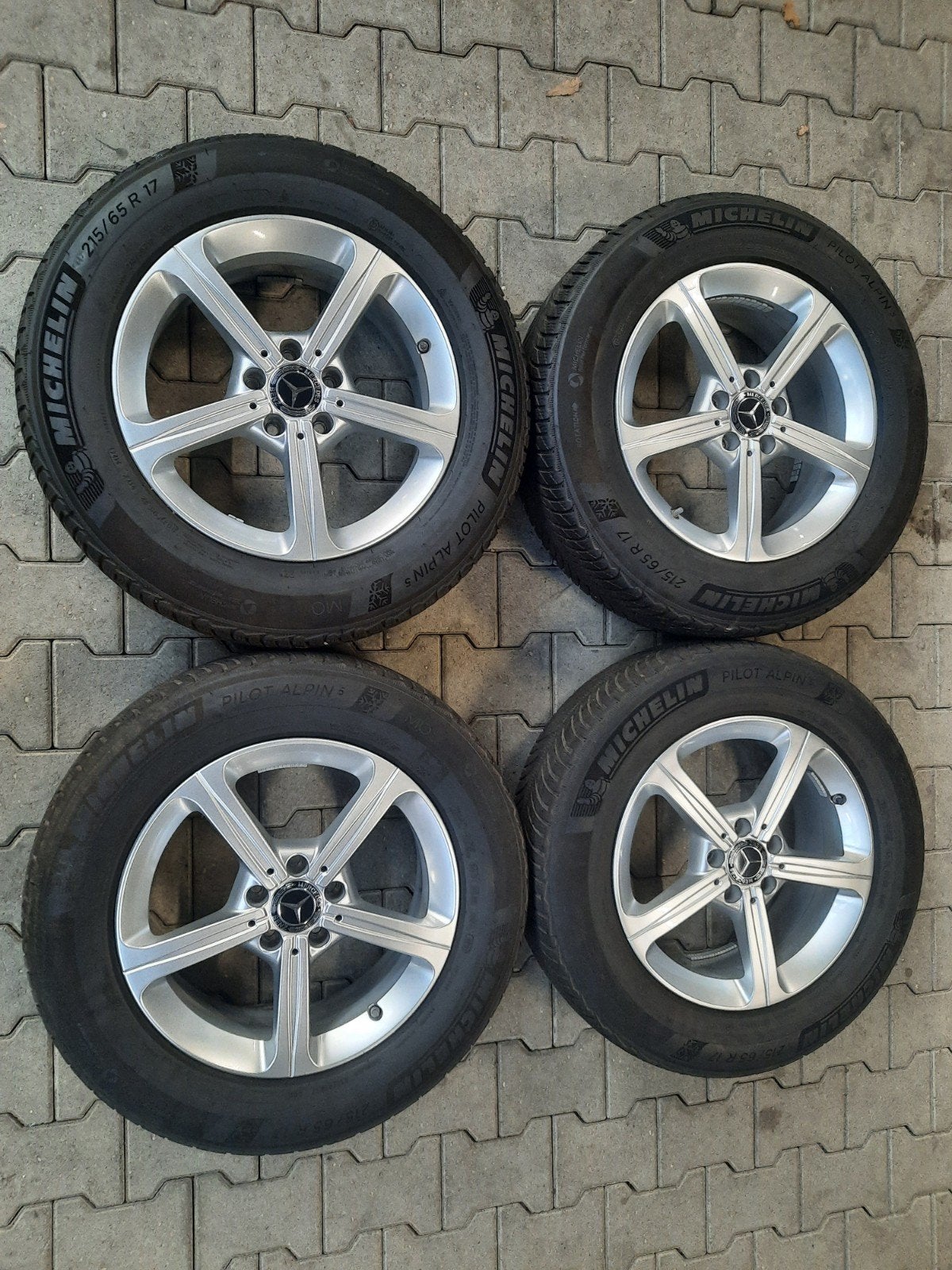 ZGAN 17 inch velgen 5×112 MERCEDES GLA GLB EQA EQB WINTERSET, Banden en Velgen, 17 inch, Personenwagen, Gebruikt