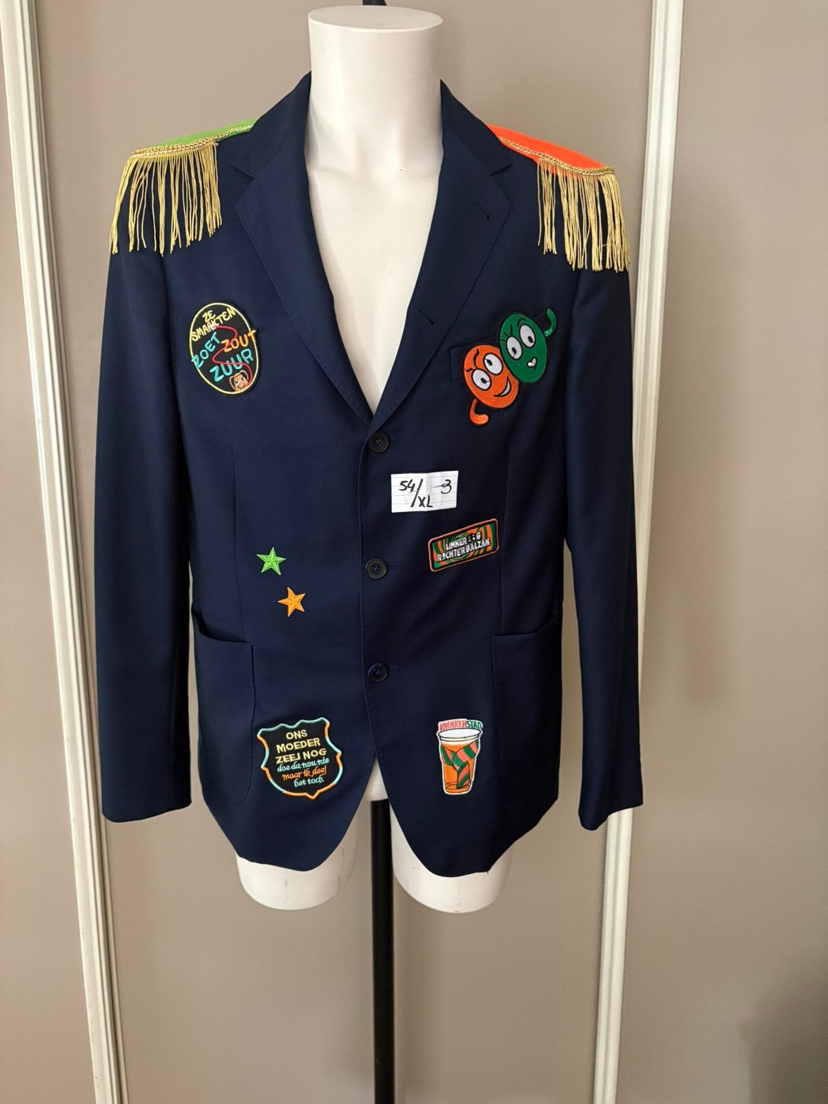 (3) Kruikenstad Colbert 54/XL carnaval unisex emblemen 11de, Kleding | Dames, Carnavalskleding en Feestkleding, Ophalen of Verzenden
