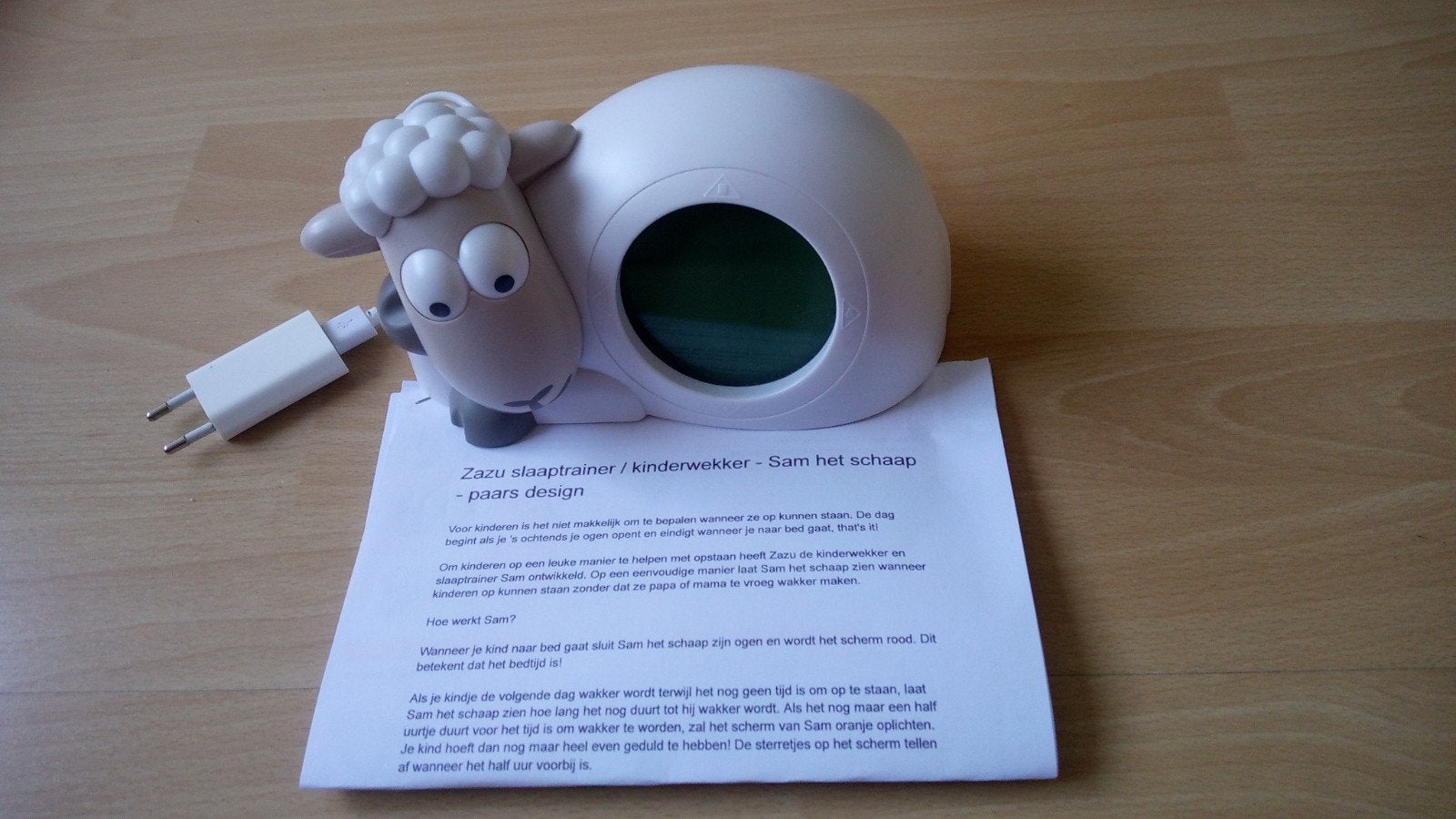 Zazu Schaap Slaaptrainer/Kinderwekker met Handleiding, Ophalen, Gebruikt