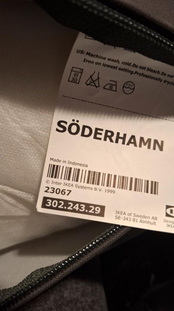 IKEA SÖDERHAMN Hoezen - Donkergrijs (302.243.29), Huis en Inrichting, Woonaccessoires | Kussens, Gebruikt, Grijs, Overige vormen