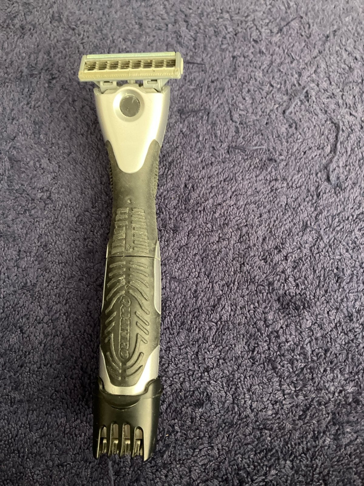 Wilkinson Sword Quattro Titanium Scheermes met Trimmer, Ophalen of Verzenden, Gebruikt, Scheren en Epileren