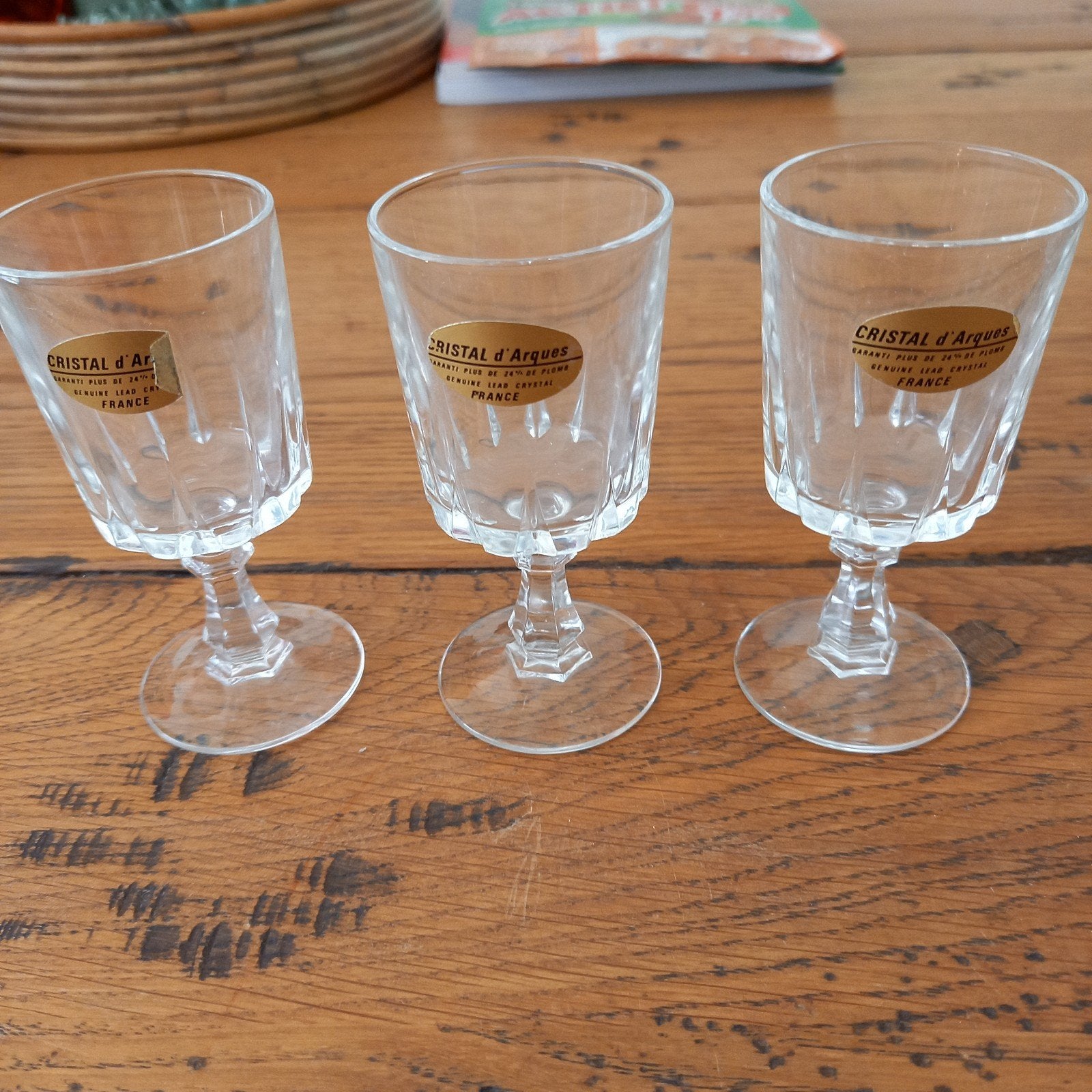Drie borrelglazen, kristal., Ophalen of Verzenden, Zo goed als nieuw, Overige typen