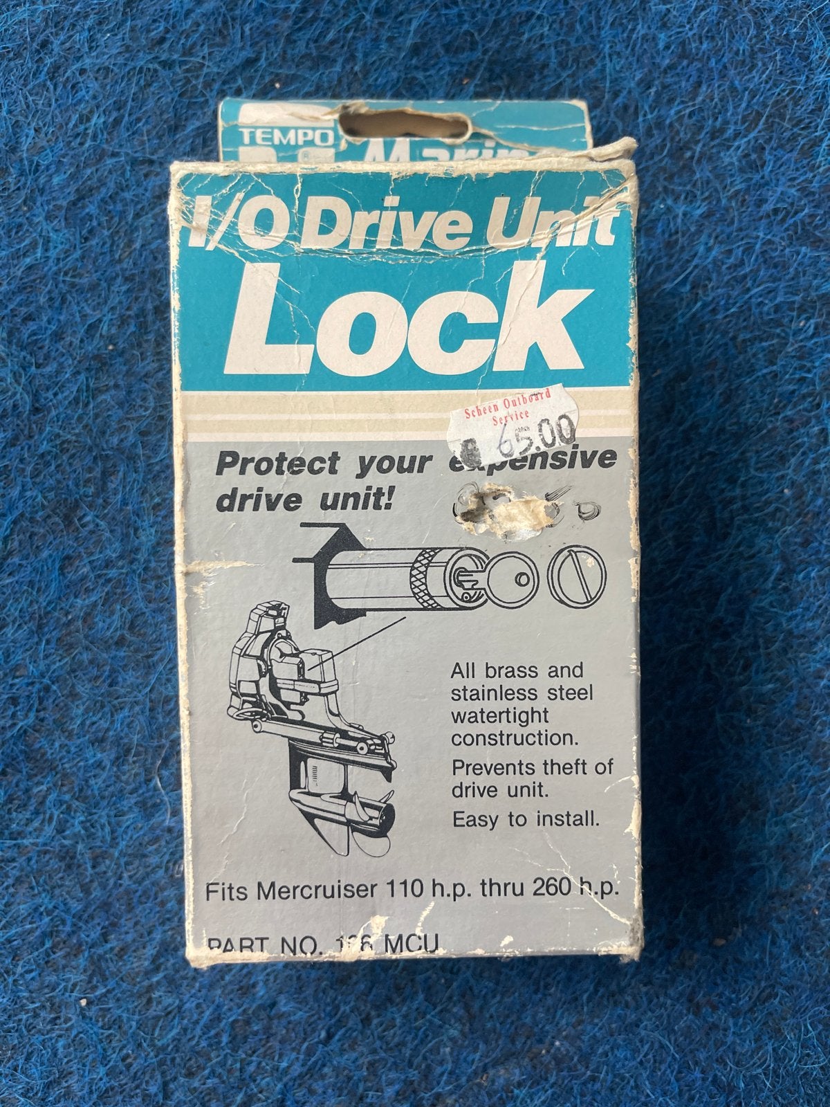 Tempo Marine I/O Drive Unit Lock - Mercruiser 110-260pk, Ophalen, Nieuw, Motor en Techniek