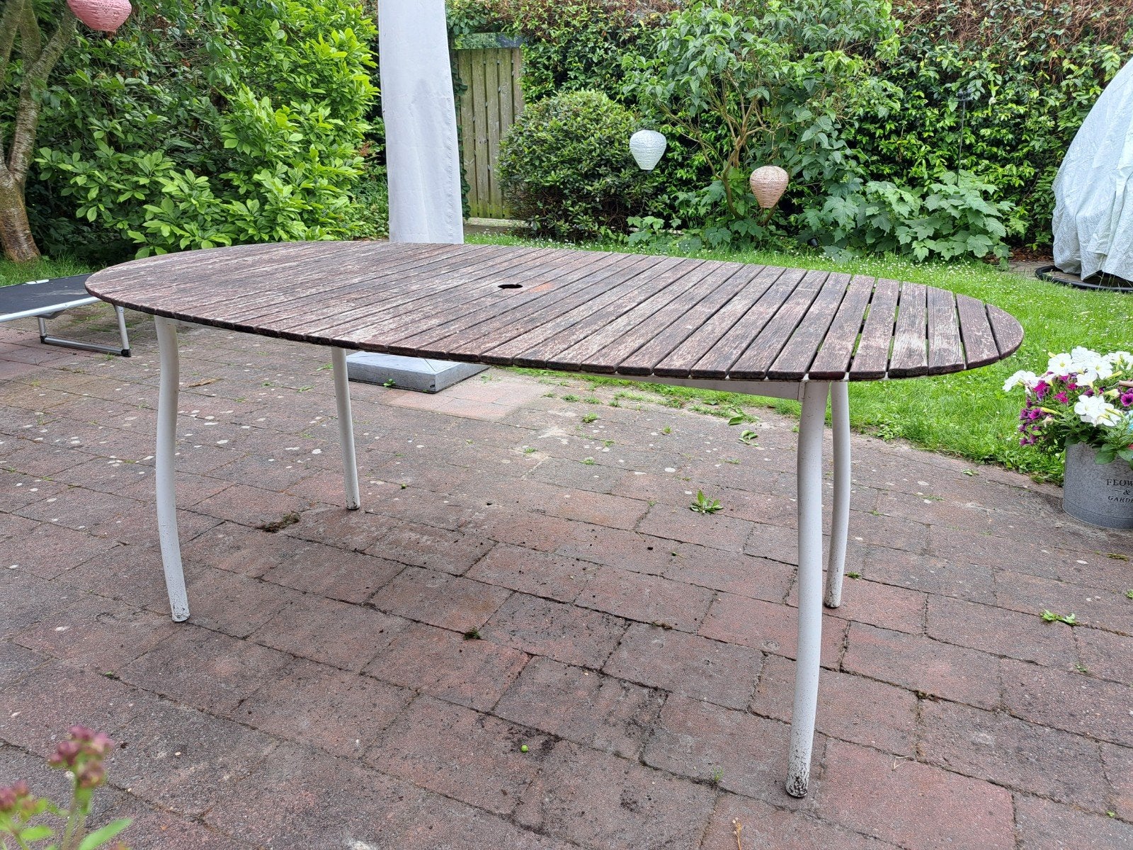 Tuintafel ovaal, Ophalen, Gebruikt, Ovaal, Rvs