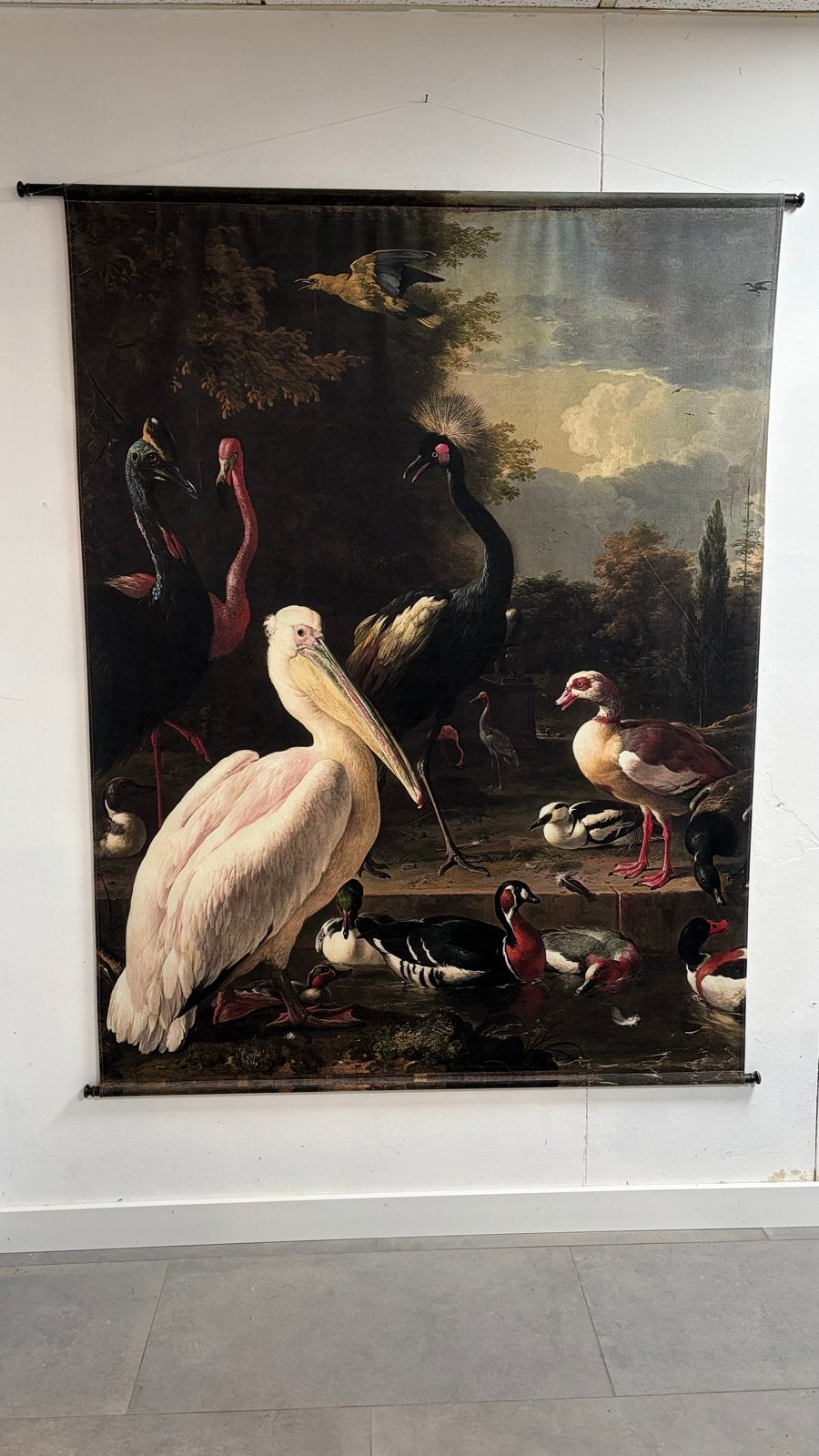 Wandtapijt met exotische vogels - Klassieke kunst, Ophalen of Verzenden