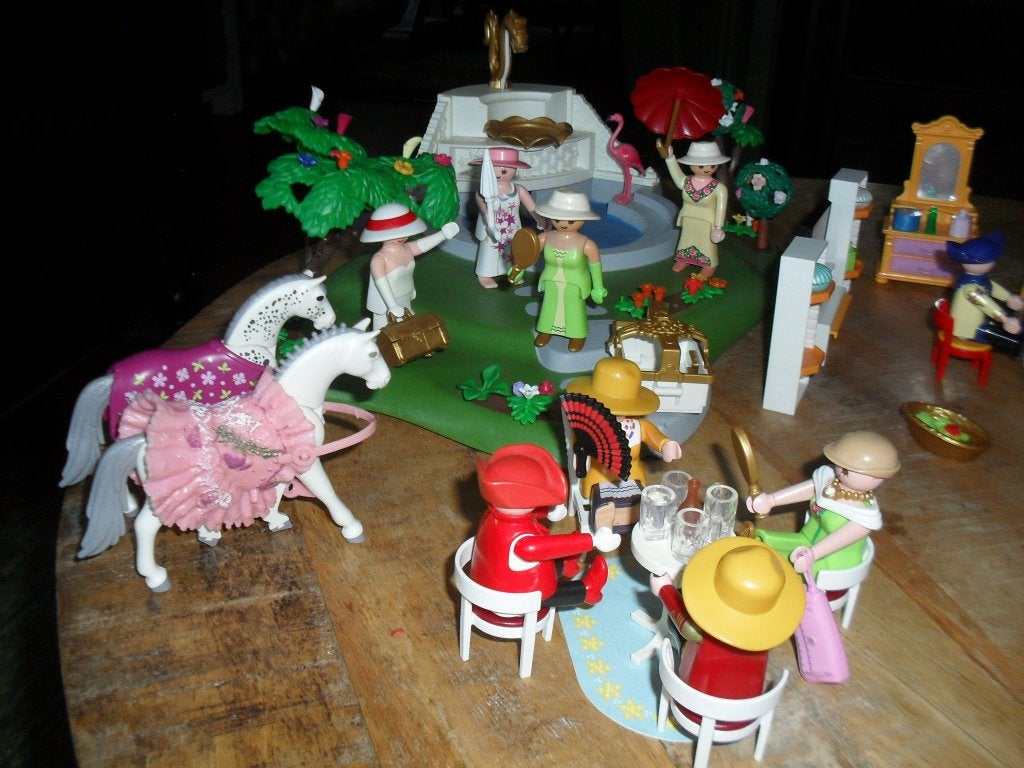 Playmobil tuin feestje setje no 64., Ophalen of Verzenden, Zo goed als nieuw