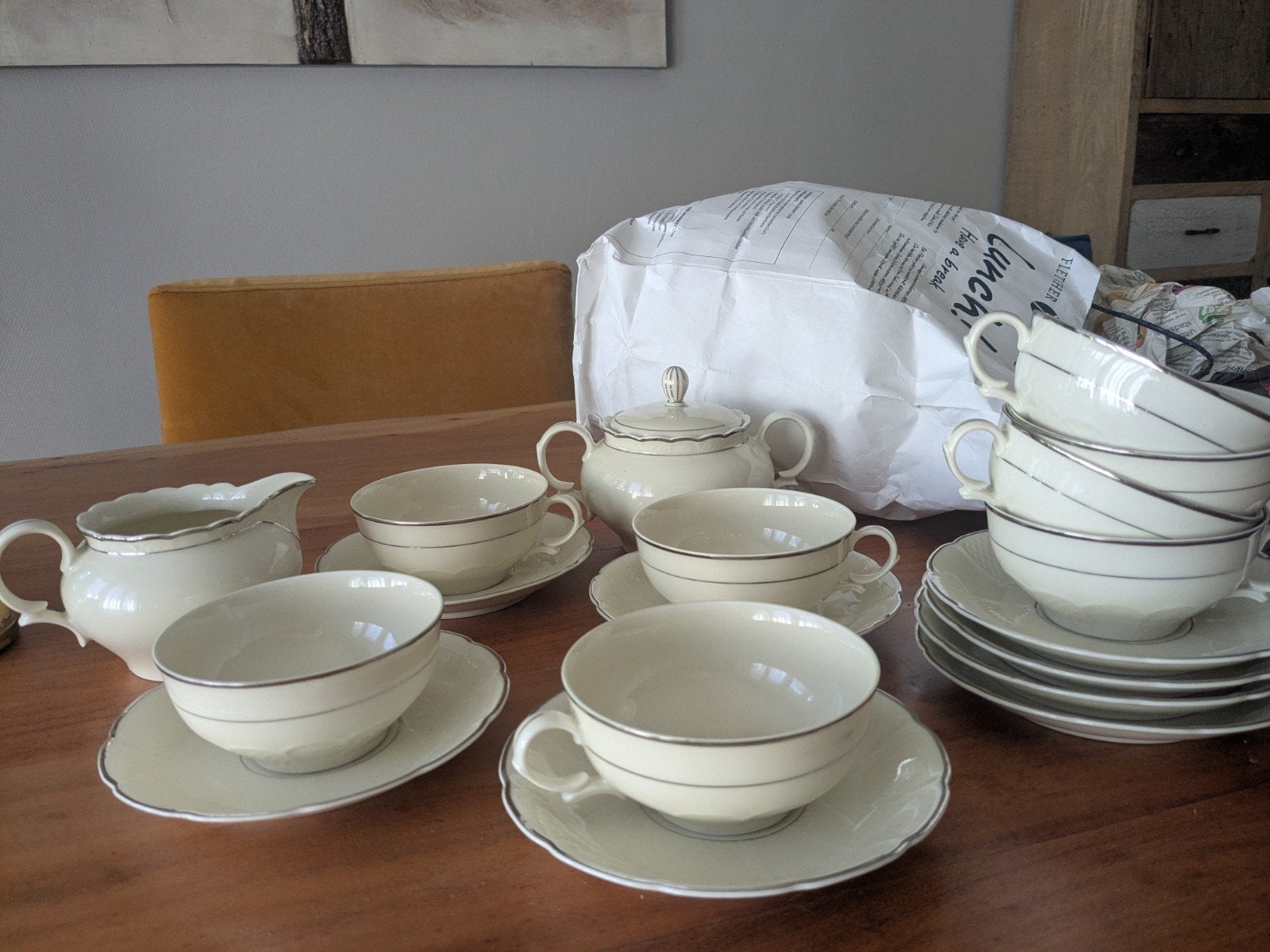 Vintage Arzberg Bavaria porseleinen theeservies, Ophalen of Verzenden