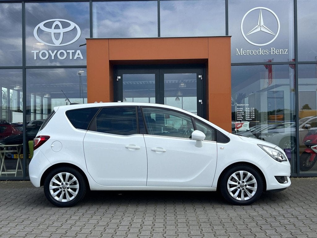 Opel Meriva 1.4 Turbo Cosmo automaat|Cruise|Navi|PDC|Clima, Auto's, Opel, Gebruikt, Euro 6, 4 cilinders, Wit