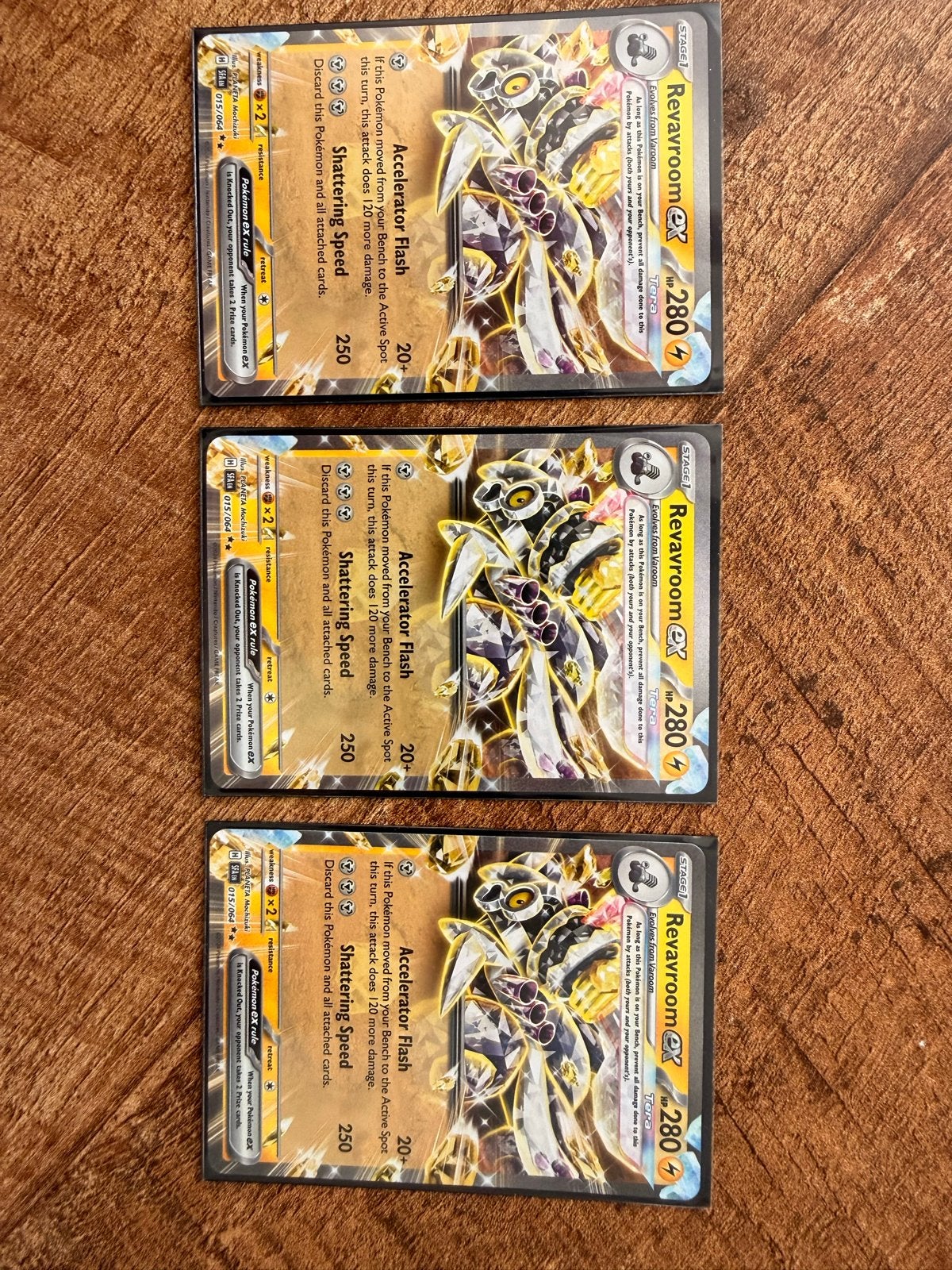 3x Revavroom ex Pokémon Kaart 015/064 Shrouded Fable, Ophalen of Verzenden, Zo goed als nieuw, Meerdere kaarten
