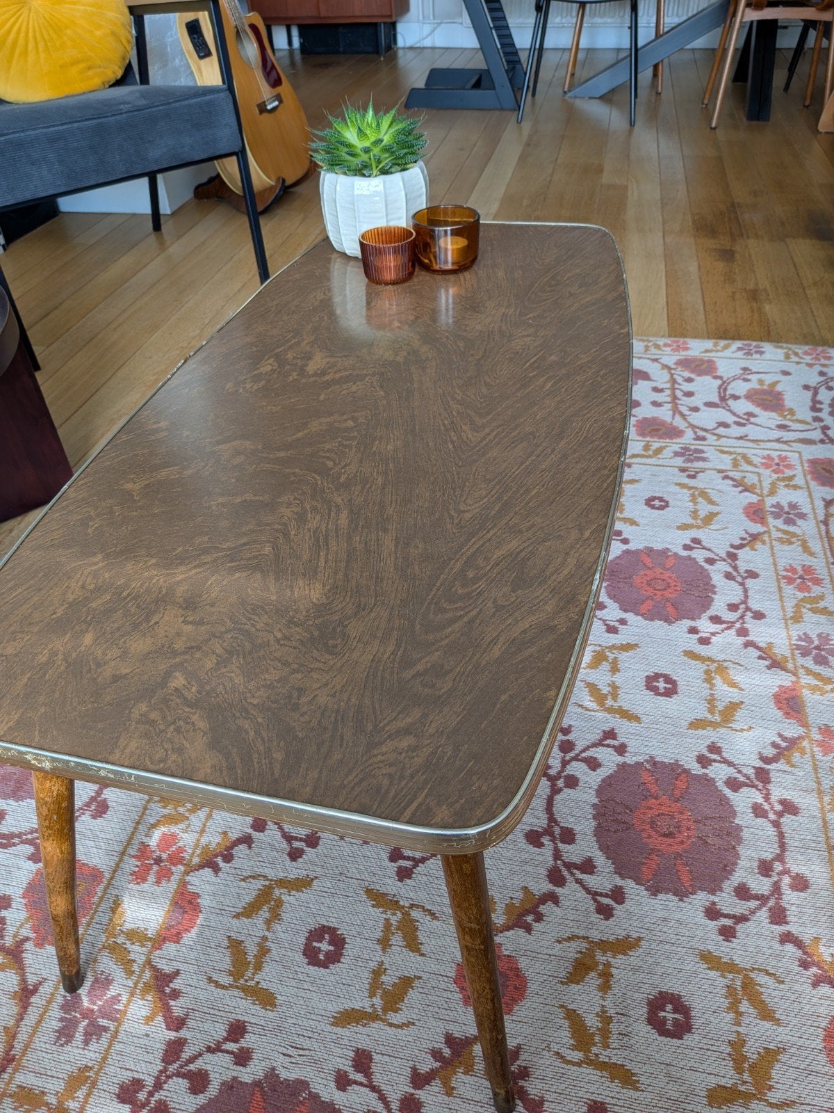 vintage salontafel, Huis en Inrichting, Ophalen, Gebruikt, Minder dan 100 cm, Rechthoekig