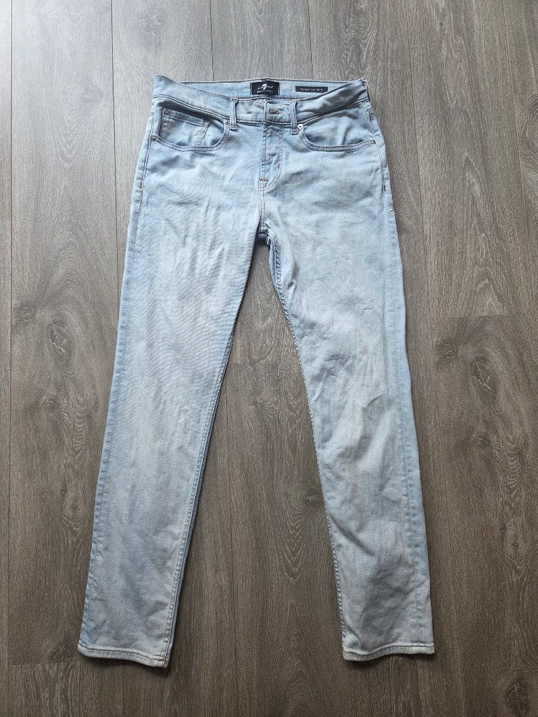 7 for all mankind spijkerbroek 32, 7 For All Mankind, Blauw, W32 (confectie 46) of kleiner, Ophalen of Verzenden