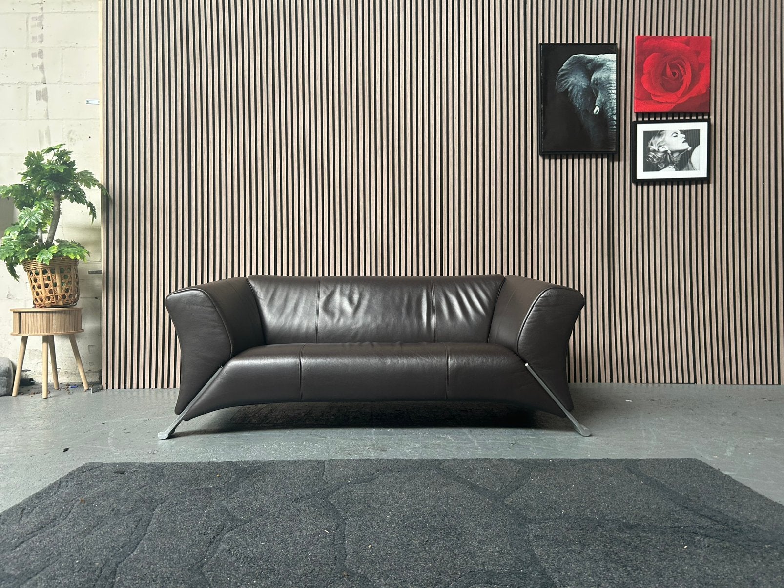 GRATIS LEVERING Rolf Benz 332 Bank Leer 189X86 GEREINIGD, 150 tot 200 cm, Tweepersoons, Ophalen of Verzenden, Zo goed als nieuw