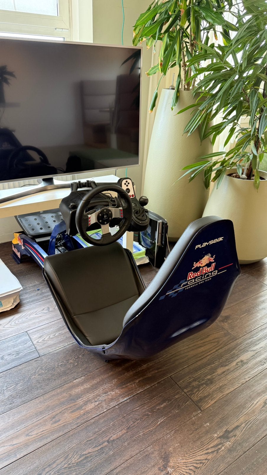 Playseat F1 Red Bull Racing + Logitech G27 + PlayStation 3, Ophalen, Gebruikt, Playseat of Racestoel, PlayStation 3