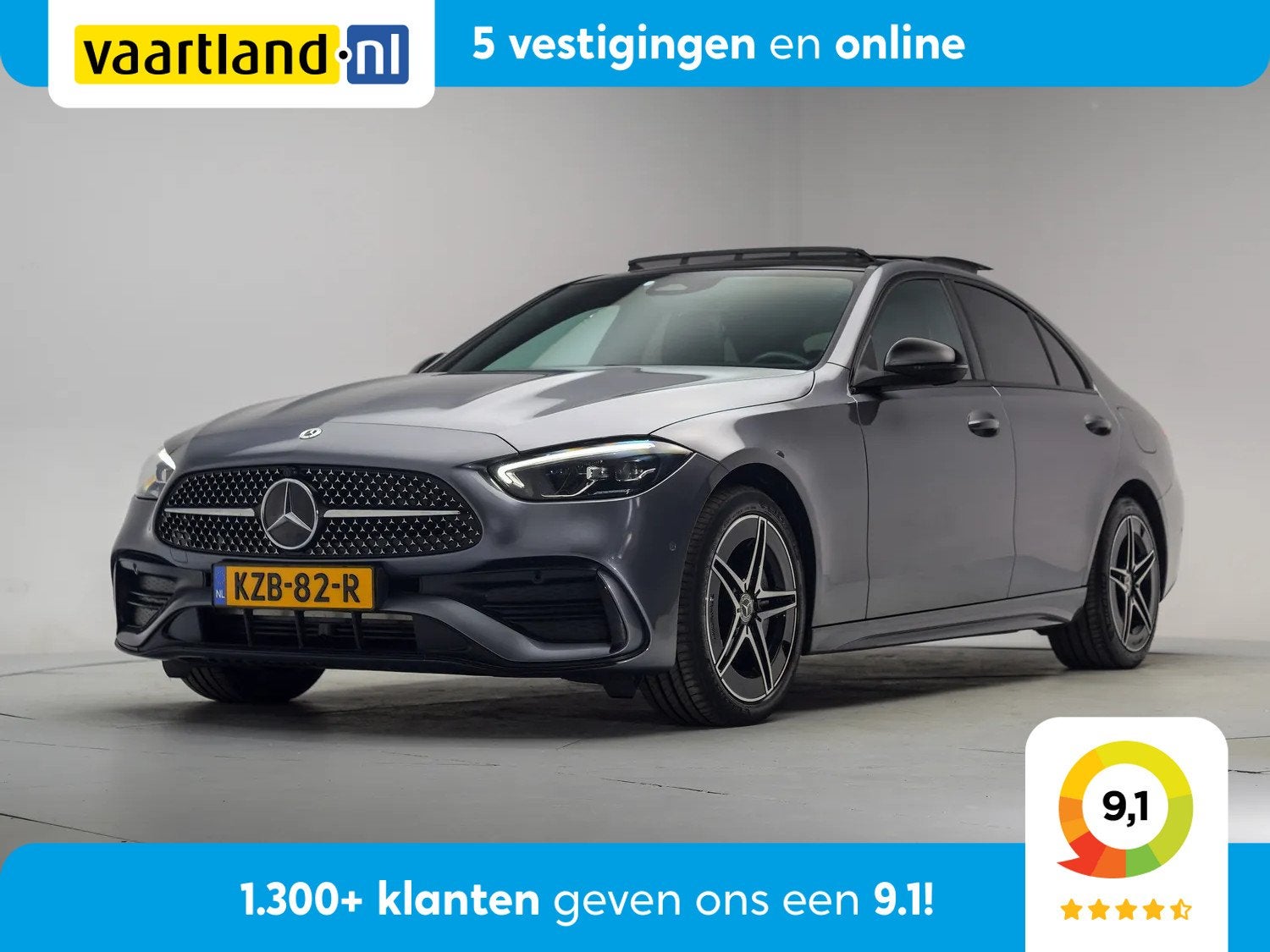 Mercedes-Benz C-Klasse 300 e AMG Night [ Soh 93,9% | Panoram, Auto's, Automaat, Dealer onderhouden, 4 cilinders, 167 km/l