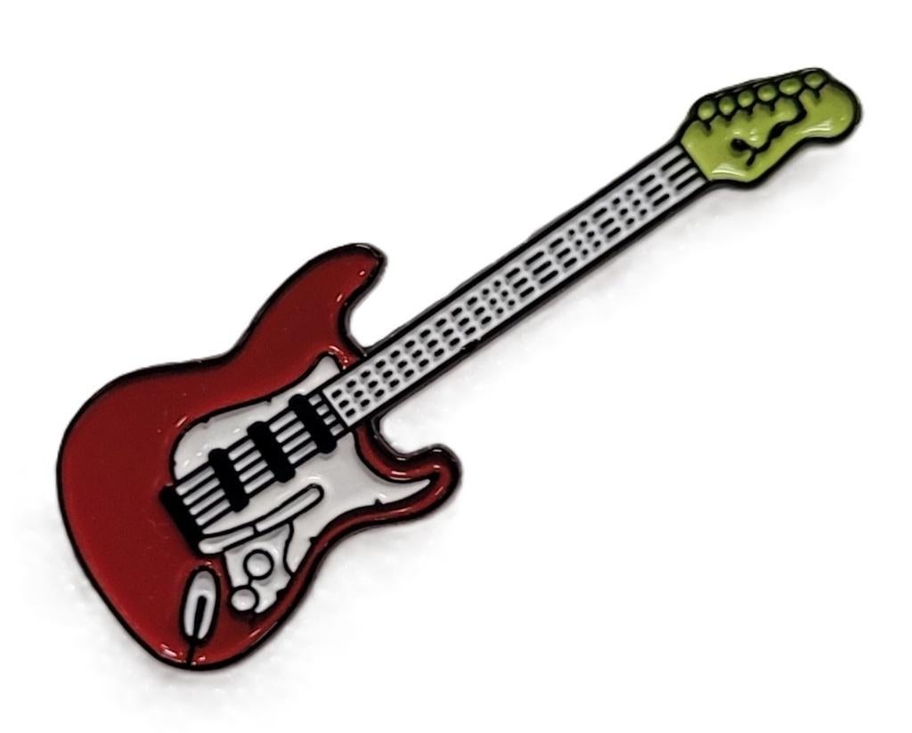 Gitaar guitar rood pin van metaal speldje pins, Info@deconoord.nl, Deco Noord, Nieuw, Ophalen of Verzenden