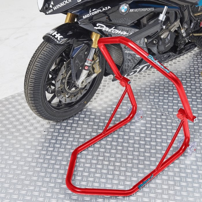 Rode paddockstand Xtreme - Voorwiel van €99,- NU VOOR, Ophalen