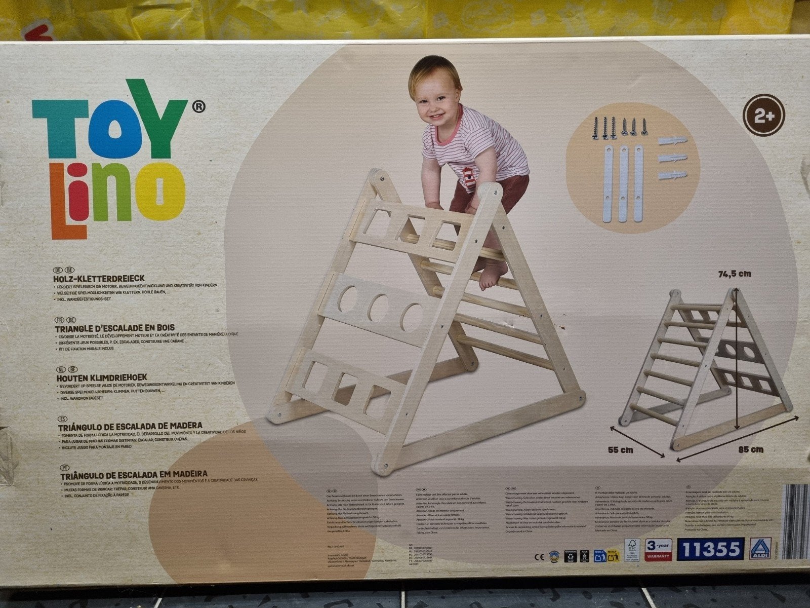 Toylino Houten Klimdriehoek - Nieuw in doos, Kinderen en Baby's, Ophalen of Verzenden, Nieuw, Klimwand