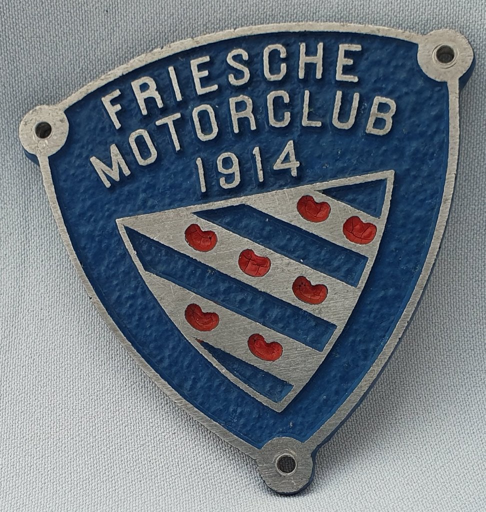 Embleem van de Friesche Motorclub, opgericht in 1914, Verzenden, Zo goed als nieuw, Motoren