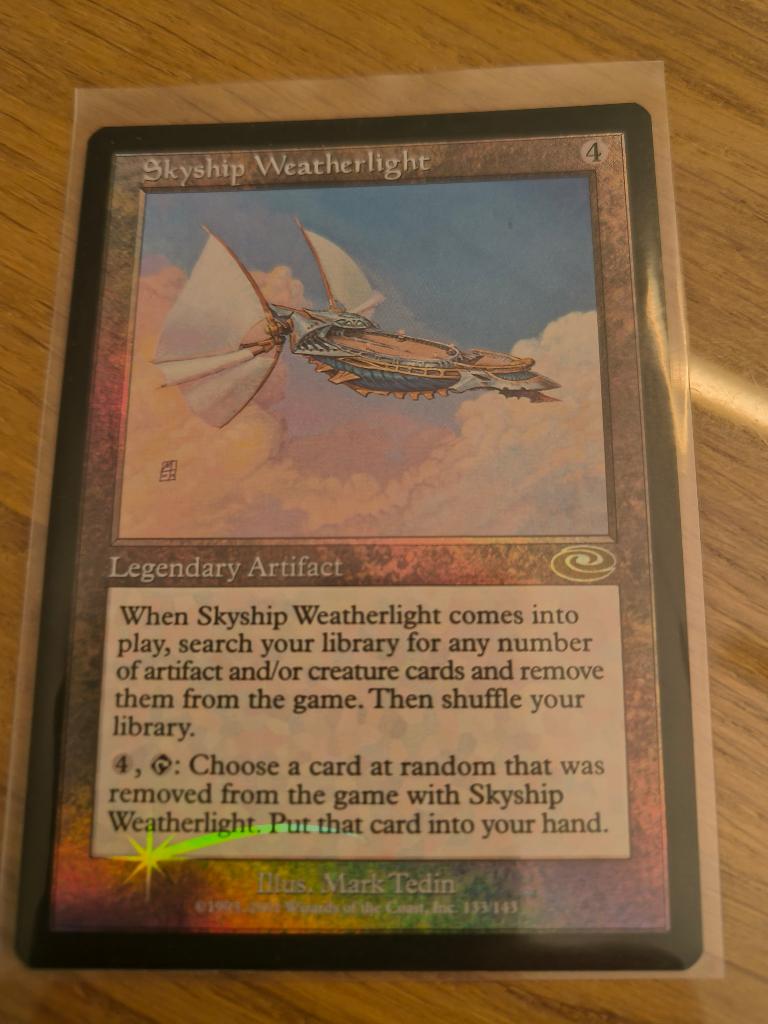 FOIL Skyship Weatherlight, NM, Planeshift, Ophalen of Verzenden, Zo goed als nieuw, Losse kaart, Foil