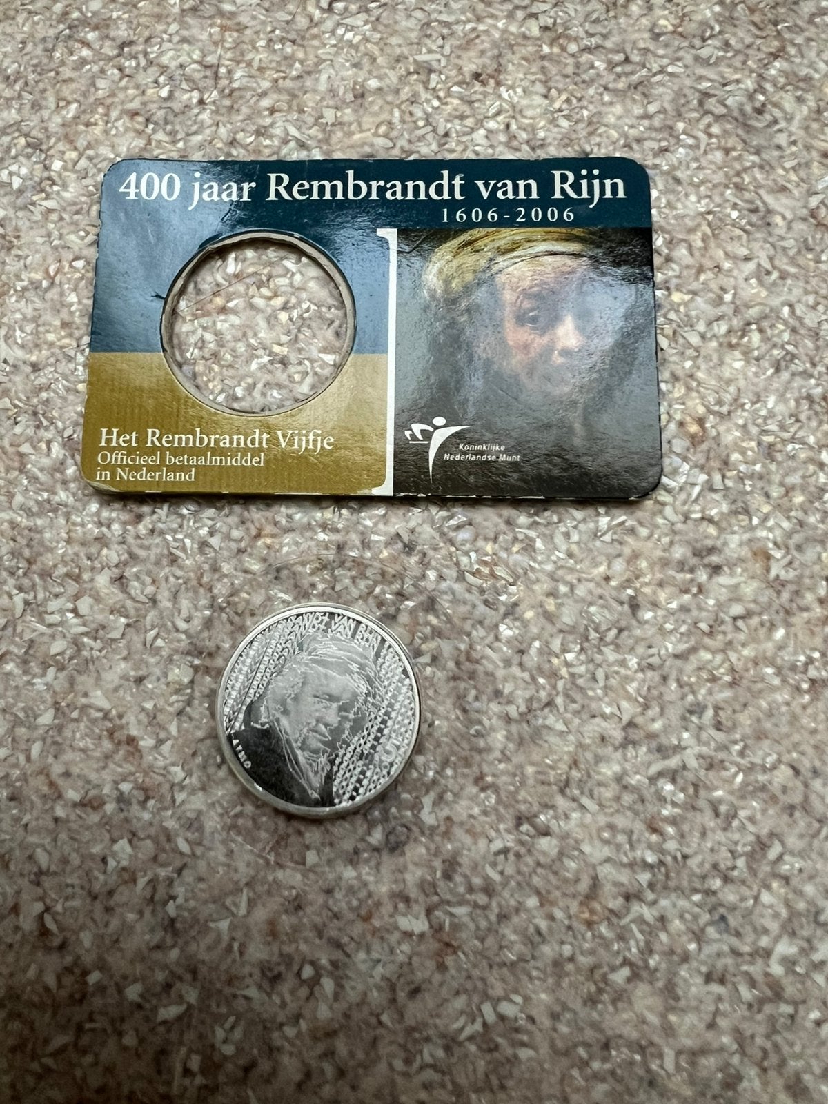 400 jaar rembrandt van rijn vijfje, Postzegels en Munten, Ophalen, Overige landen, 5 euro, Zilver
