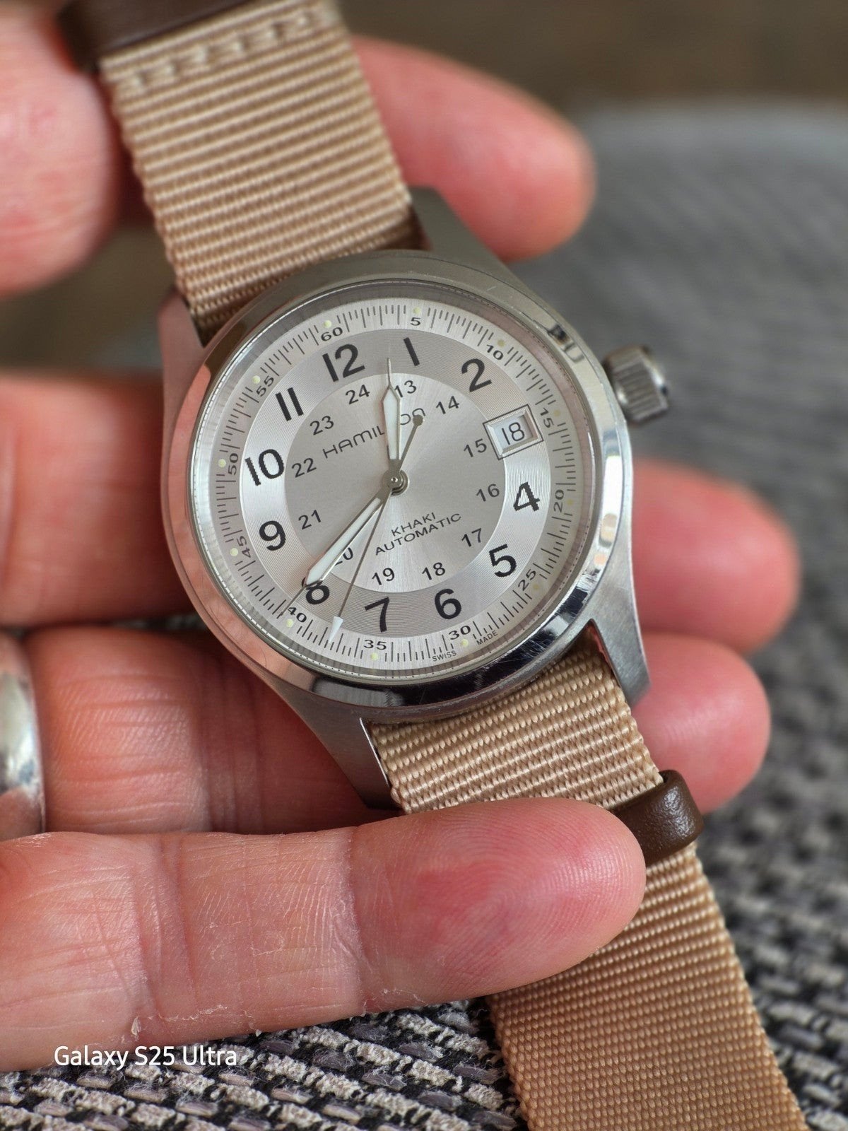 Hamilton H70455553 full set, Ophalen of Verzenden, Zo goed als nieuw, Leer, Overige merken