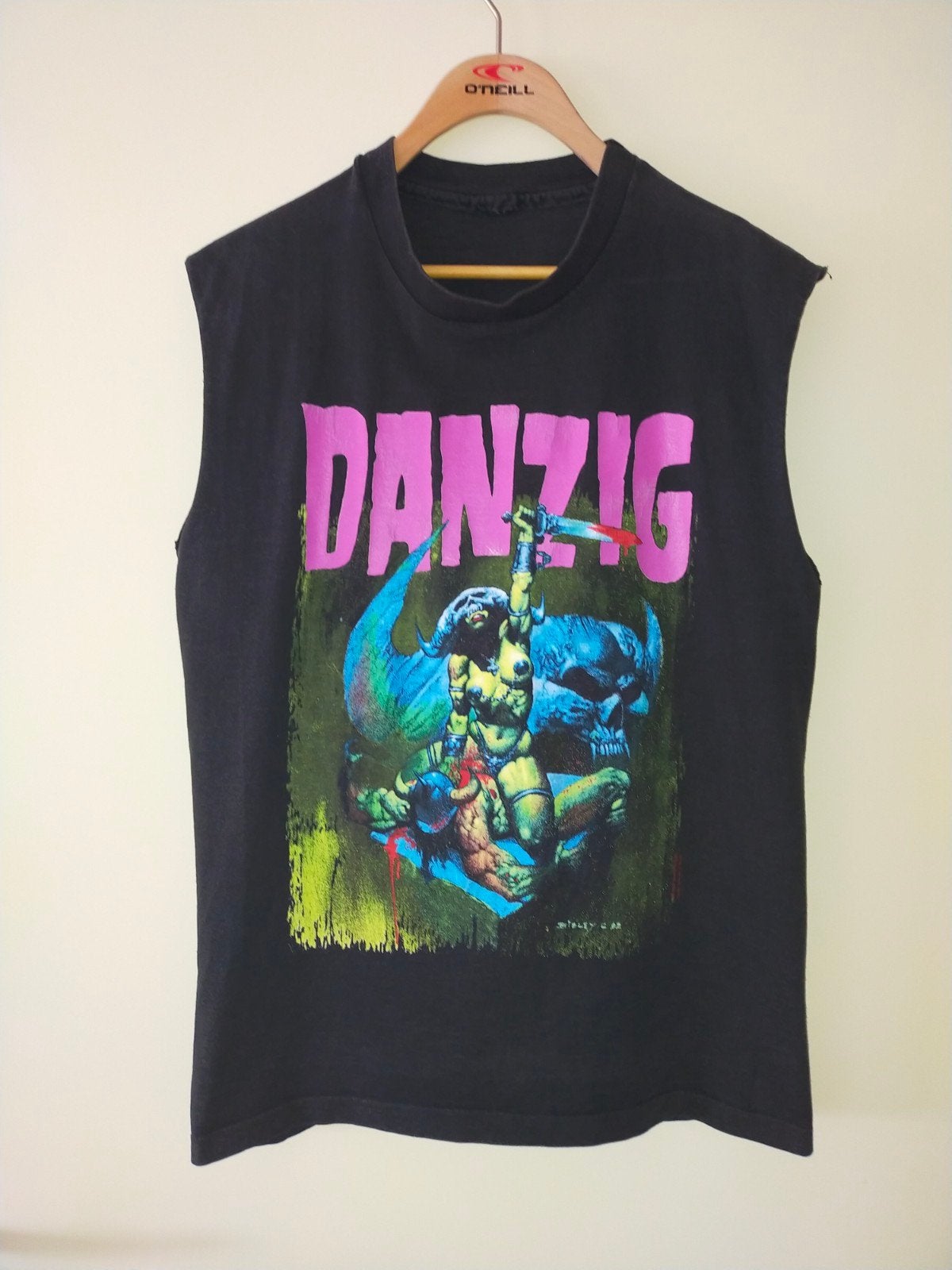 Vintage Danzig 1992 T-shirt - XL Single Stitch, Ophalen, Zwart, Maat 56/58 (XL), Danzig