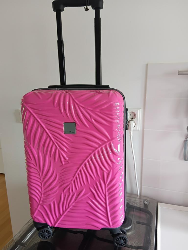 Spilbergen koffertje, handbagage, Sieraden, Tassen en Uiterlijk, Koffers, Wieltjes, Hard kunststof, Minder dan 50 cm, Ophalen of Verzenden