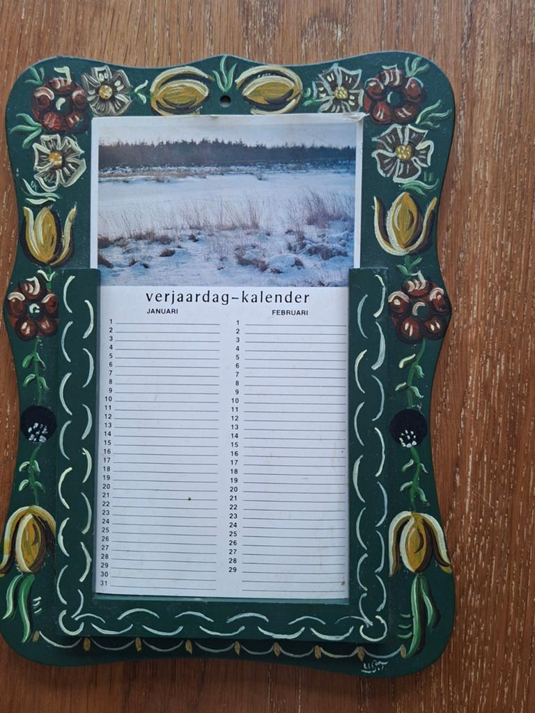 Vintage verjaardagskalender, Antiek en Kunst, Ophalen of Verzenden