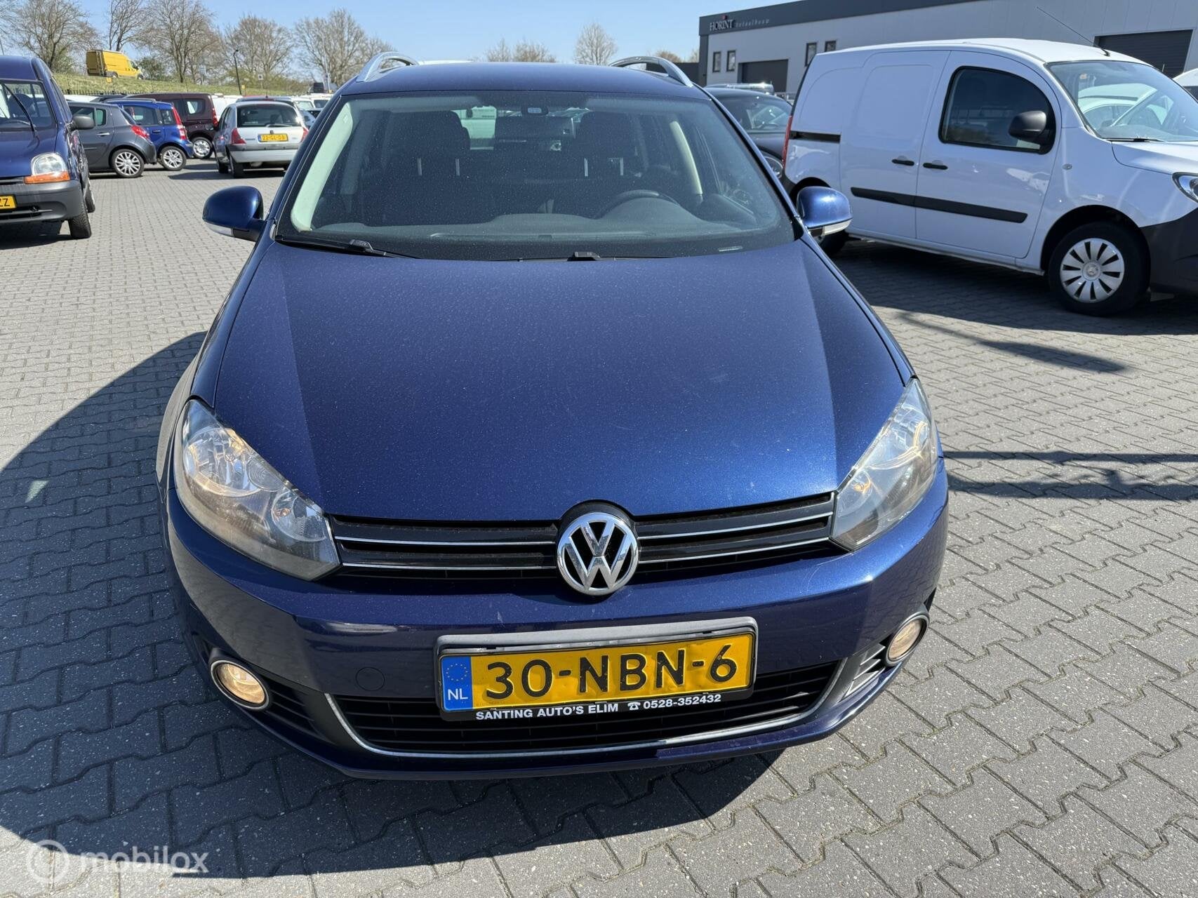Volkswagen Golf Variant 1.6 TDI Highline BlueMotion, Auto's, Voorwielaandrijving, Gebruikt, Blauw, Alcantara