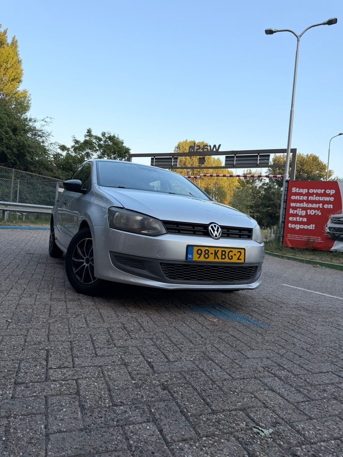 Volkswagen Polo 1.2 51KW 2009 Grijs, 967 kg, 40 €/maand, Zwart, 580 kg